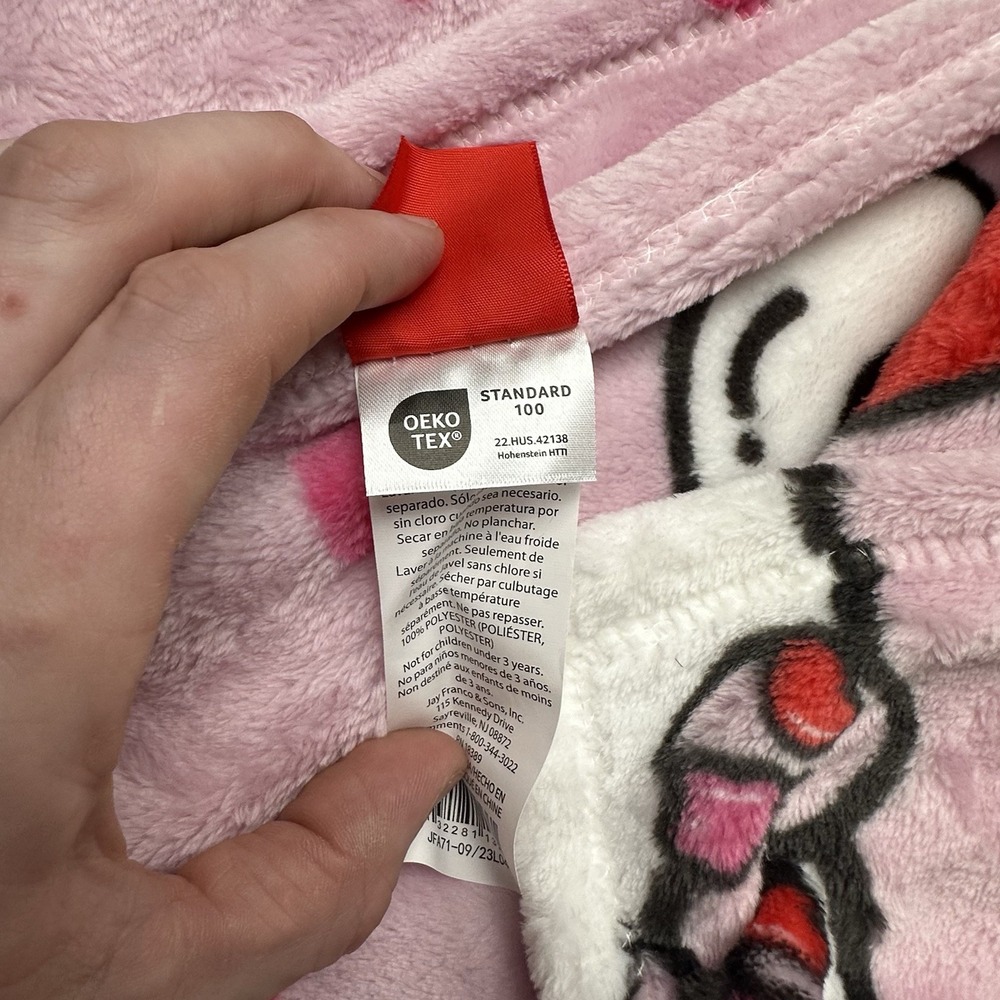 Hello Kitty Christmas &Valentines Throw Blanket Bundle Set of 6 Sanrio Pink Teal - Picture 10 of 16